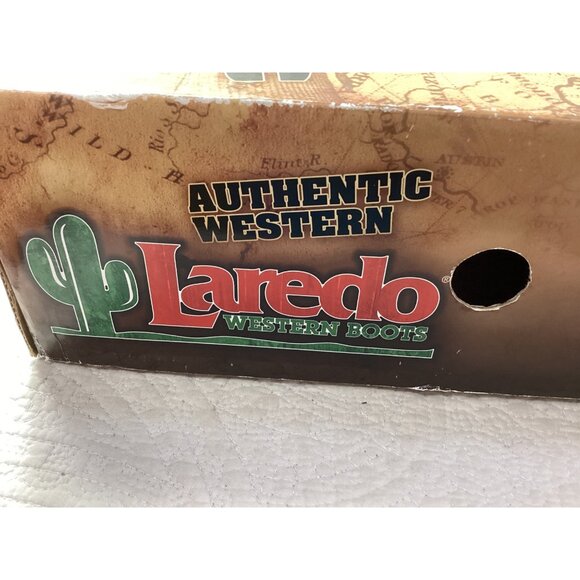 Laredo Cowboy Boots Men’s Black Leather* Sz 11 EW *Hawk*Western Style*Box - Picture 5 of 16